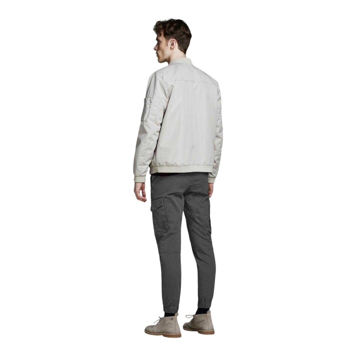 Asphalt - Back - Jack And Jones Mens Flake Slim Cargo Trousers