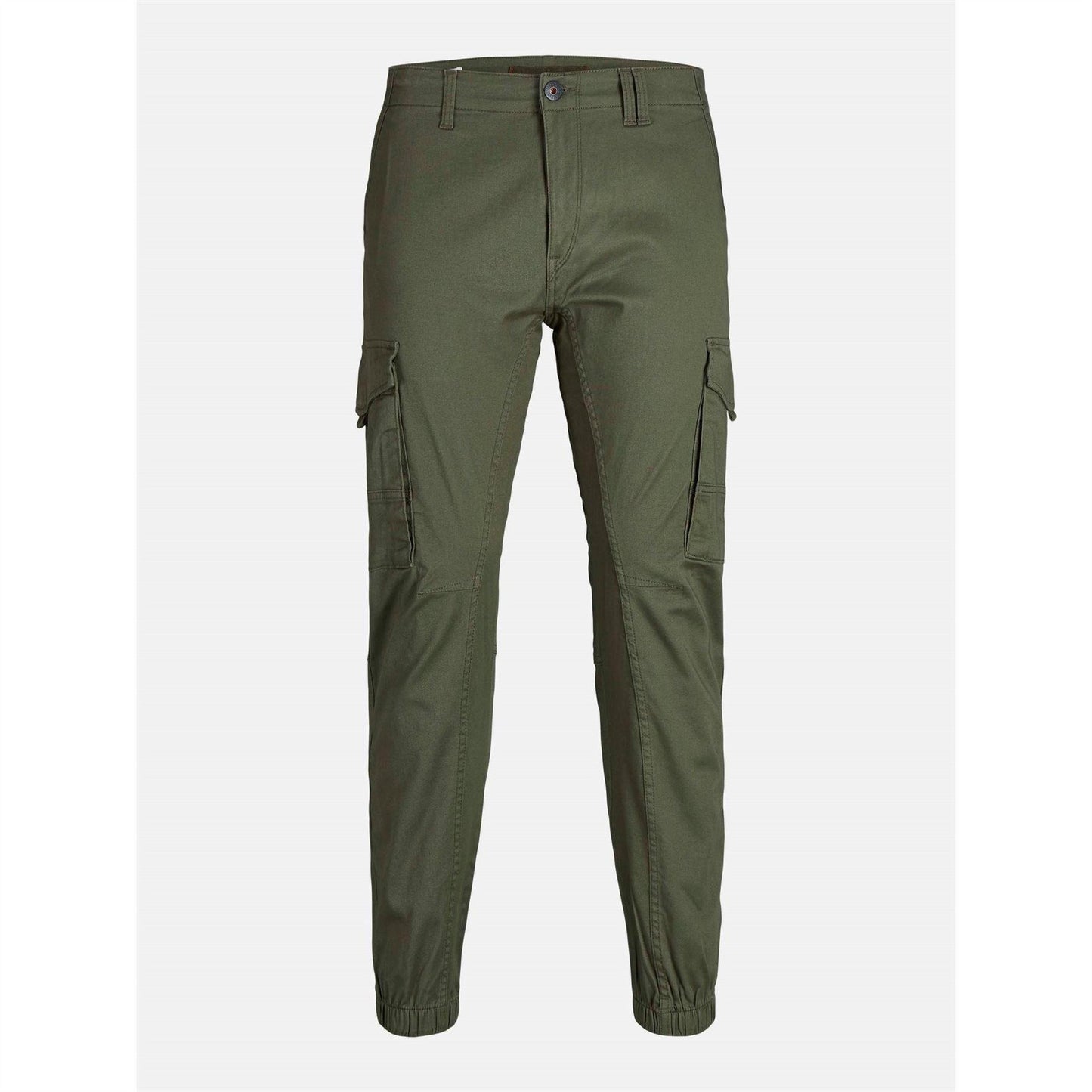 Olive Night - Front - Jack And Jones Mens Flake Slim Cargo Trousers