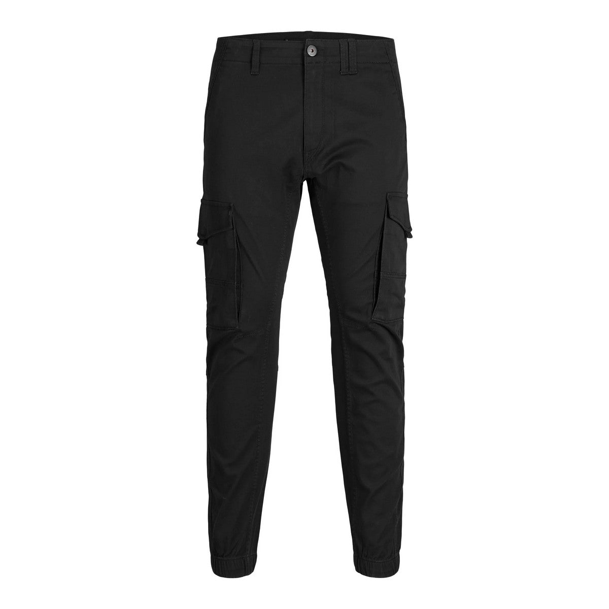 Black - Front - Jack And Jones Mens Flake Slim Cargo Trousers