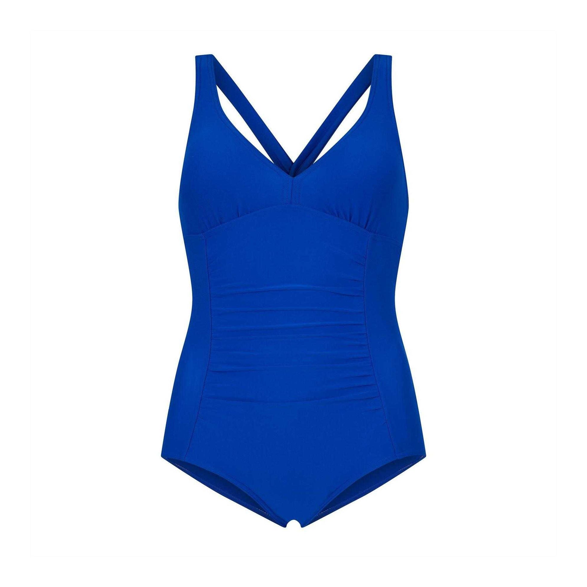 Blue - Front - Zoggs Womens-Ladies Trinity Twisted One Piece Swimsuit