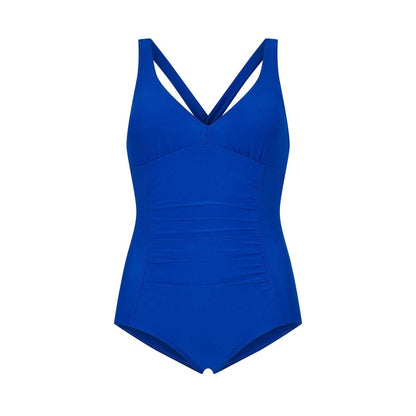 Blue - Front - Zoggs Womens-Ladies Trinity Twisted One Piece Swimsuit