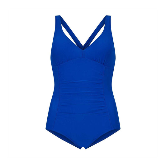 Blue - Front - Zoggs Womens-Ladies Trinity Twisted One Piece Swimsuit