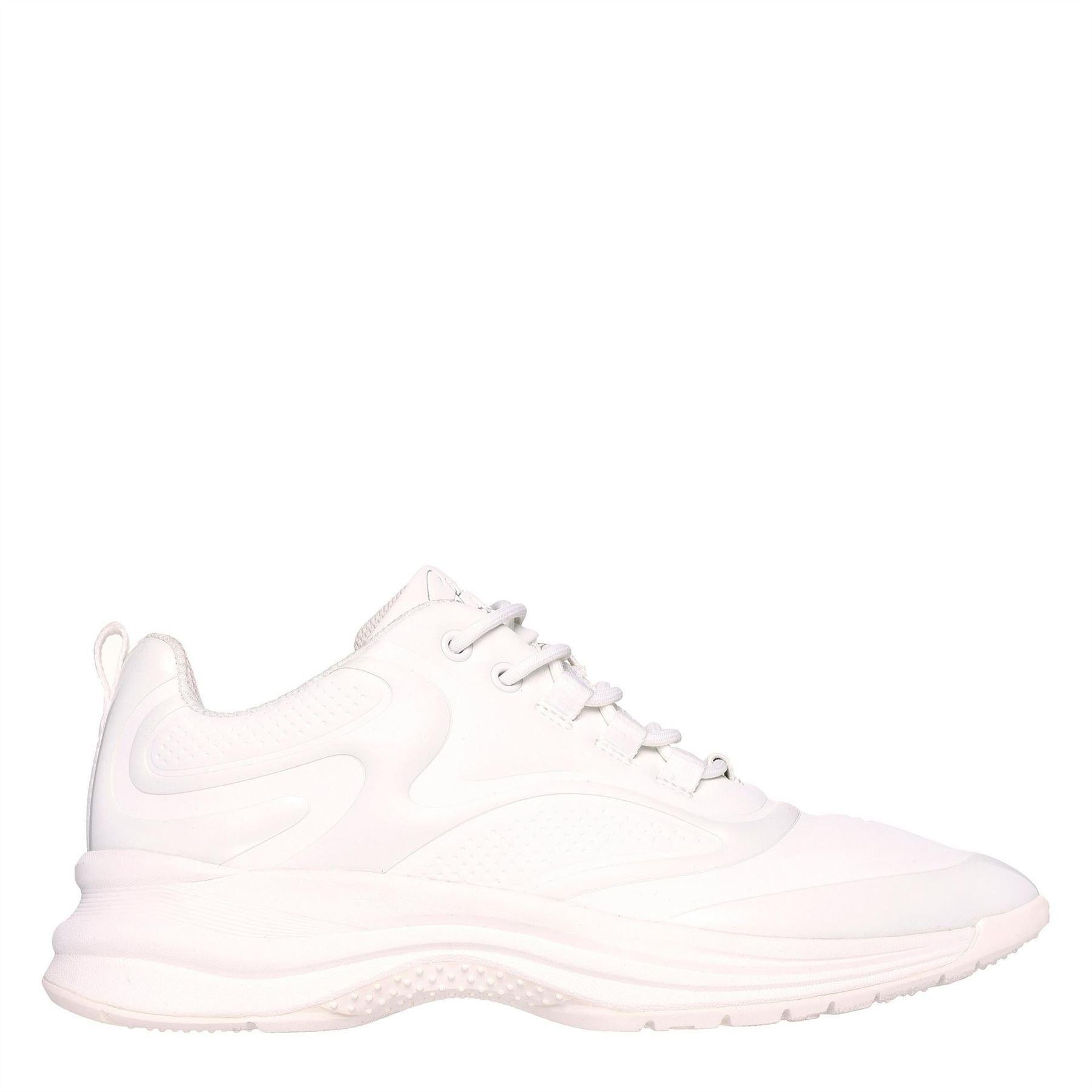 White - Side - Skechers Womens-Ladies Hot Melt Trainers