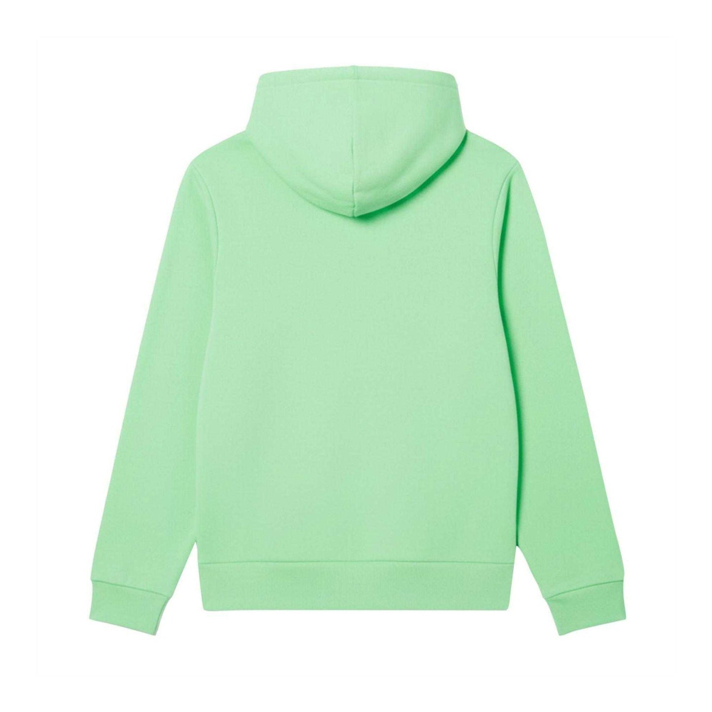 Green - Back - Lacoste Mens Organic Cotton Pullover Hoodie
