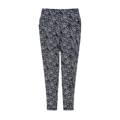 Black - Front - The North Face Womens-Ladies All Over Logo High Rise Leggings
