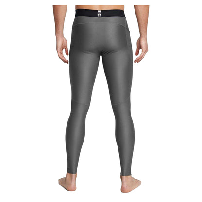 Grey - Back - Under Armour Mens Compression Base Layer Leggings
