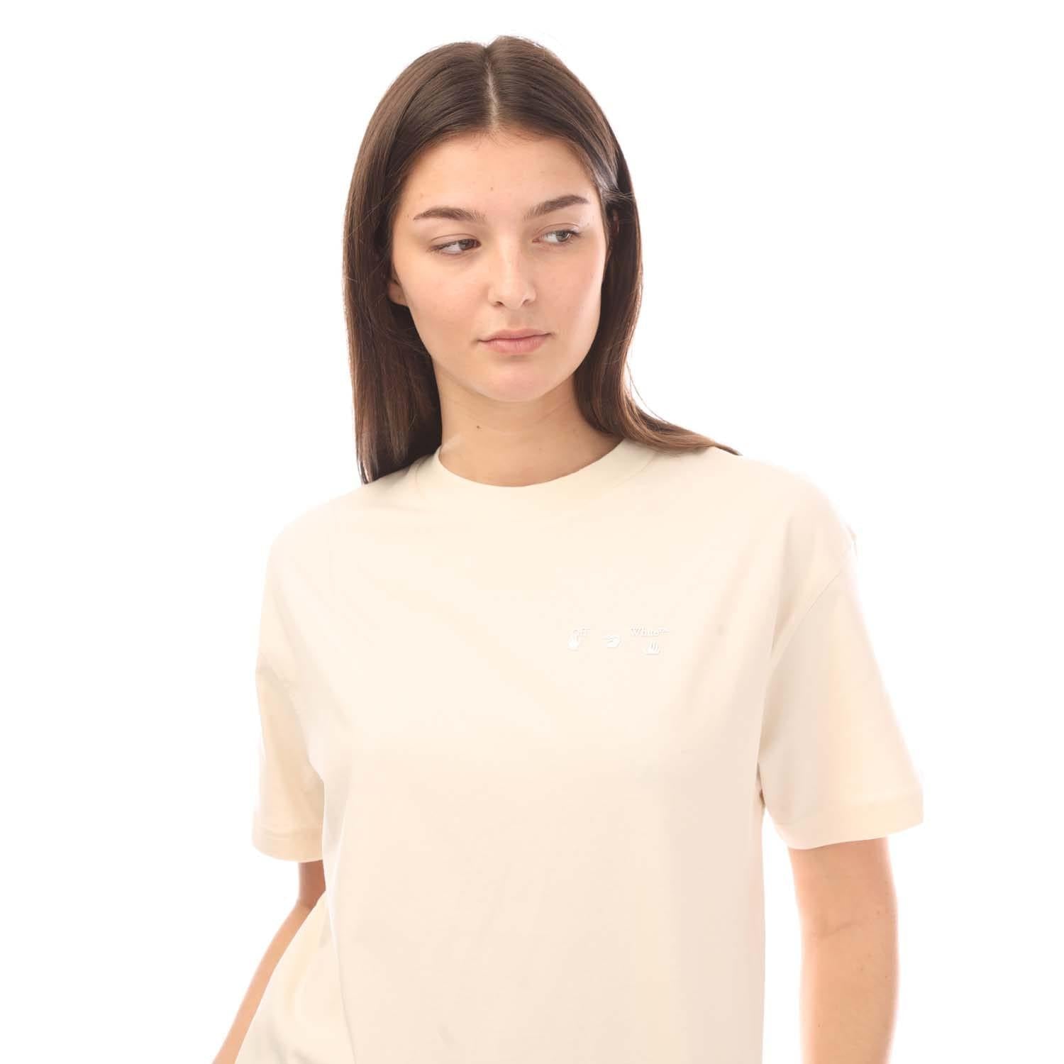 Grey-White - Side - Off White Womens-Ladies Swimming Man T-Shirt