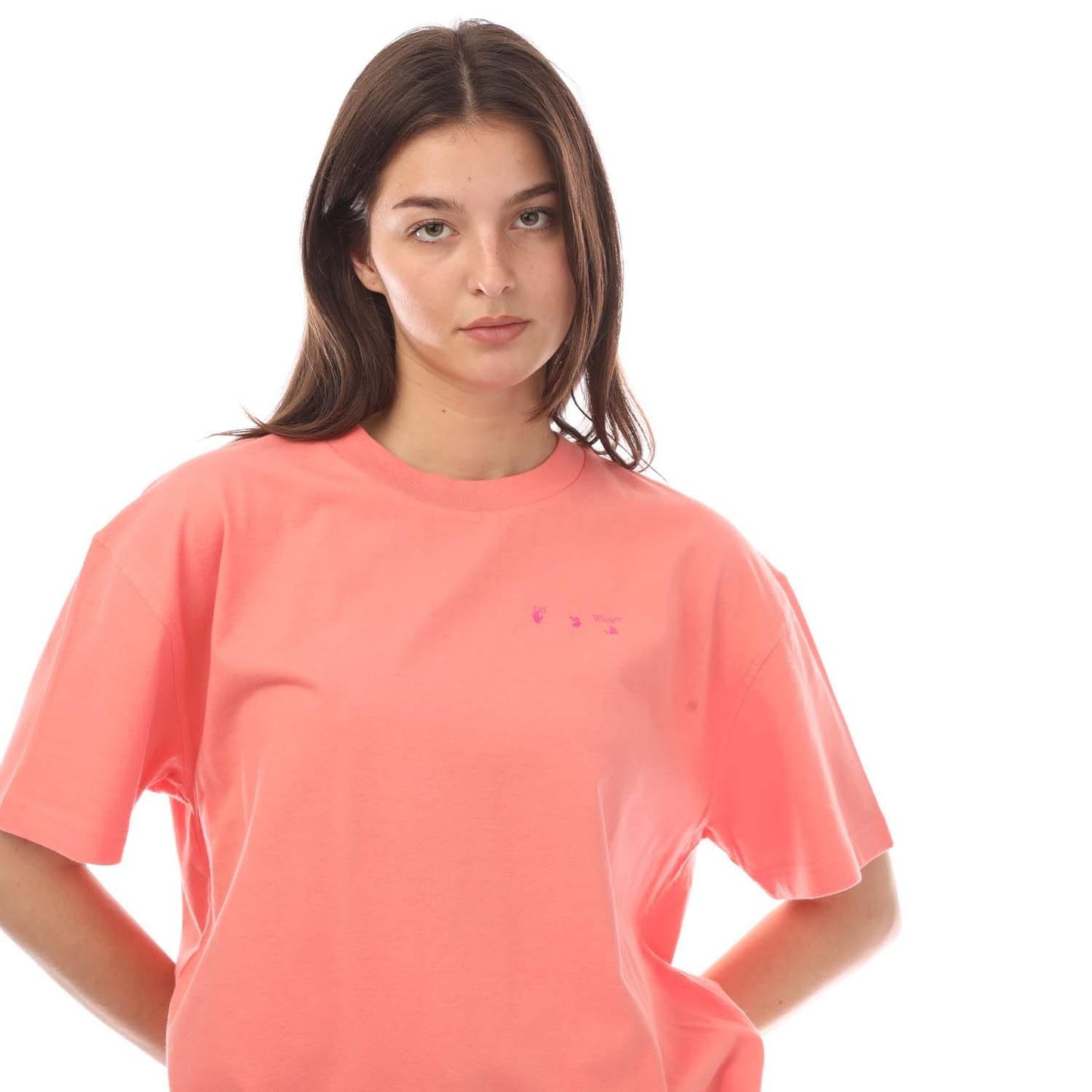 Pink - Lifestyle - Off White Womens-Ladies Swimming Man T-Shirt