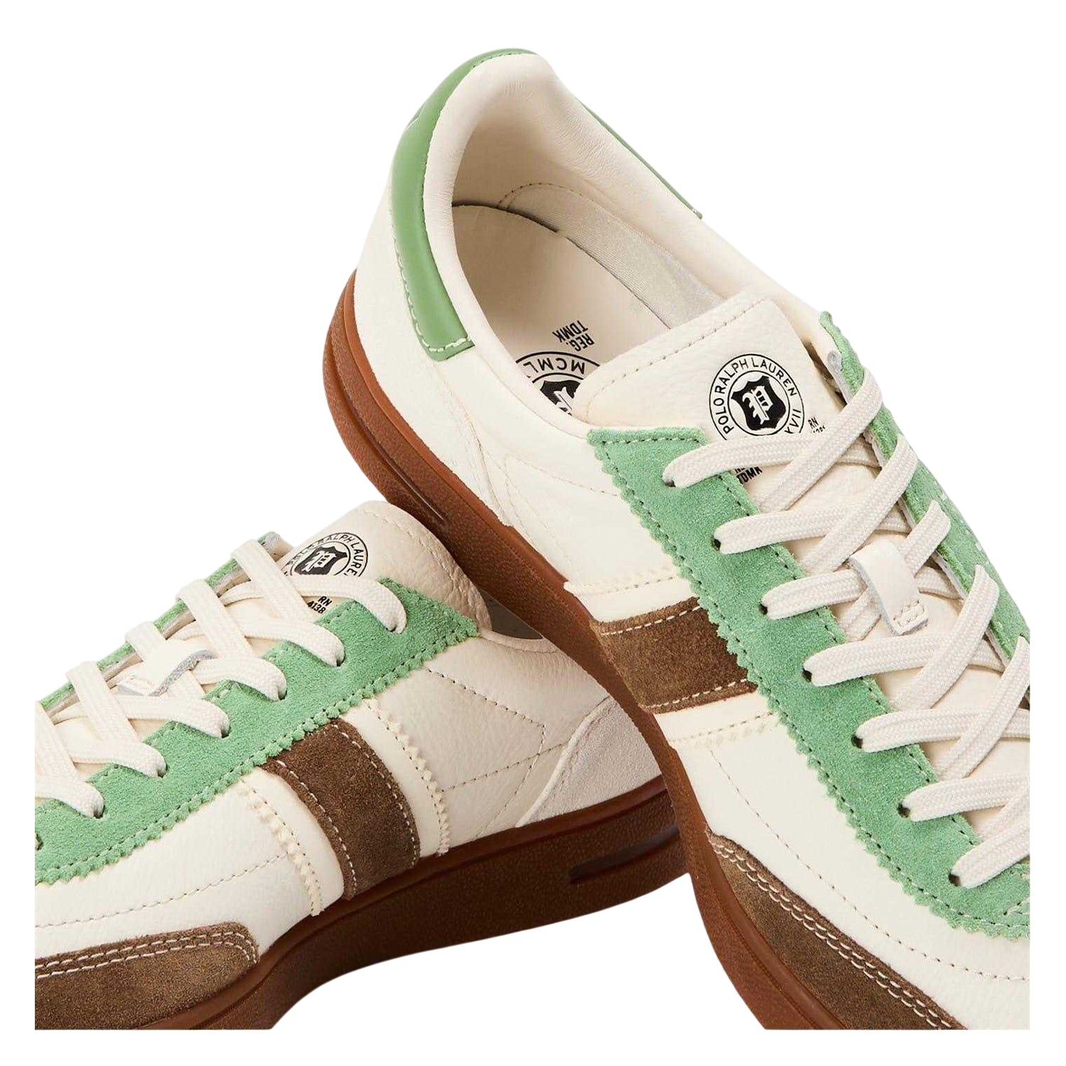 Cream - Lifestyle - Ralph Lauren Womens-Ladies Bedford Leather Flat Trainers