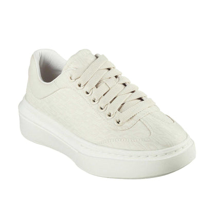 Natural - Front - Skechers Womens-Ladies Classic Textile Trainers