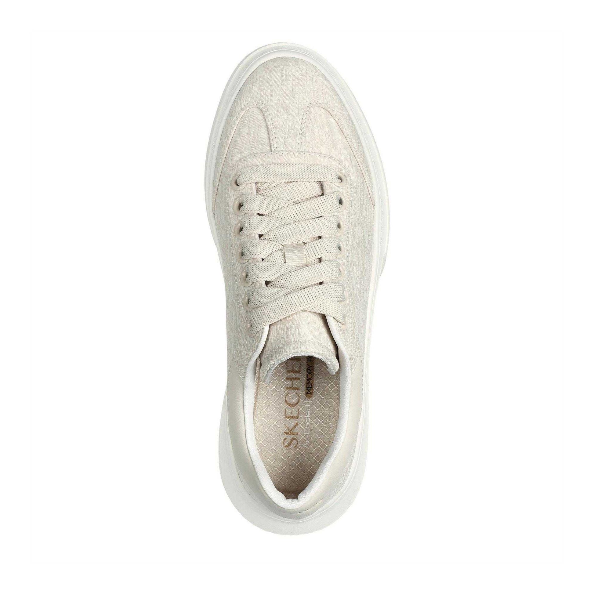 Natural - Lifestyle - Skechers Womens-Ladies Classic Textile Trainers