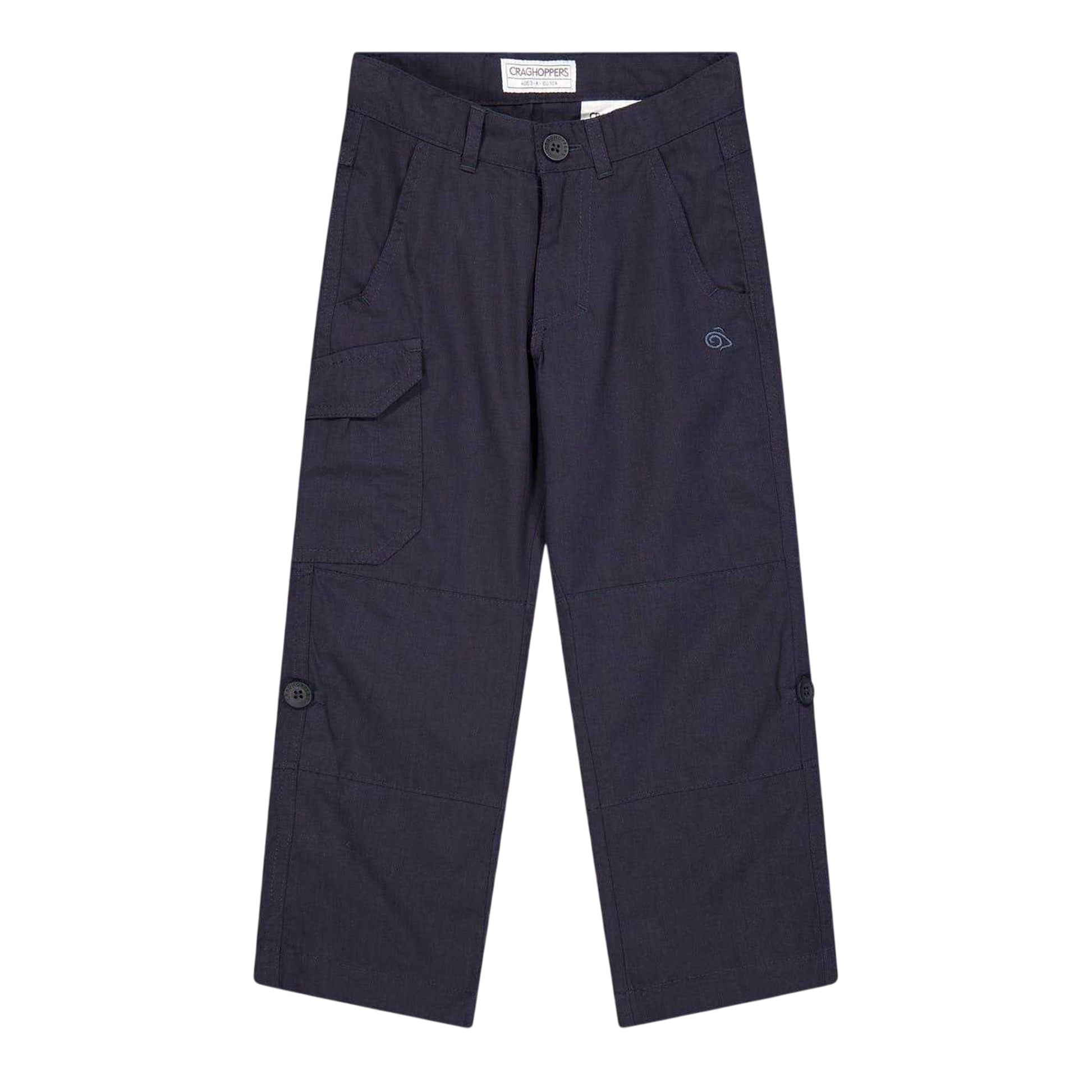 Dark Navy - Front - Craghoppers Childrens-Kids Kiwi Cargo Trousers