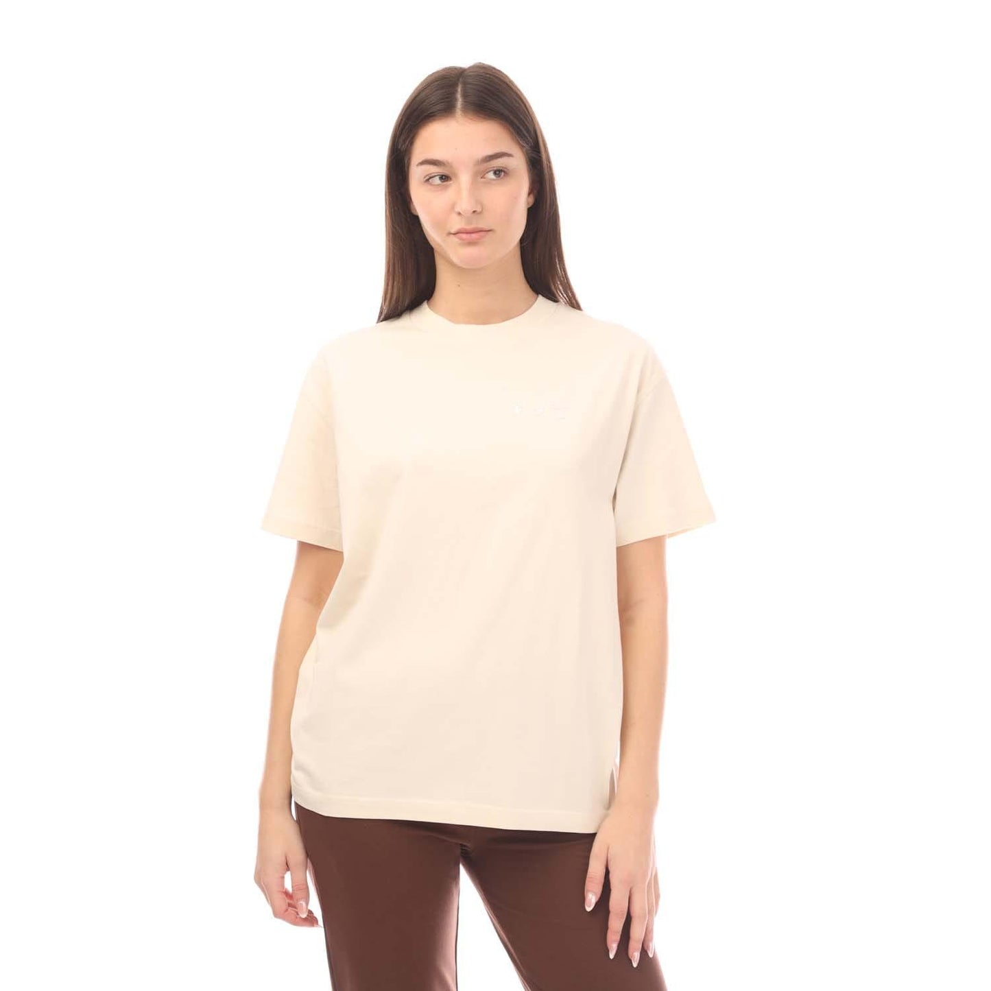 Grey-White - Front - Off White Womens-Ladies Swimming Man T-Shirt
