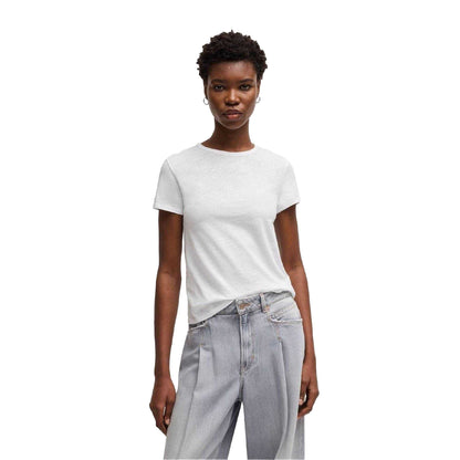 White Slub - Lifestyle - Boss Womens-Ladies Slub Regular T-Shirt