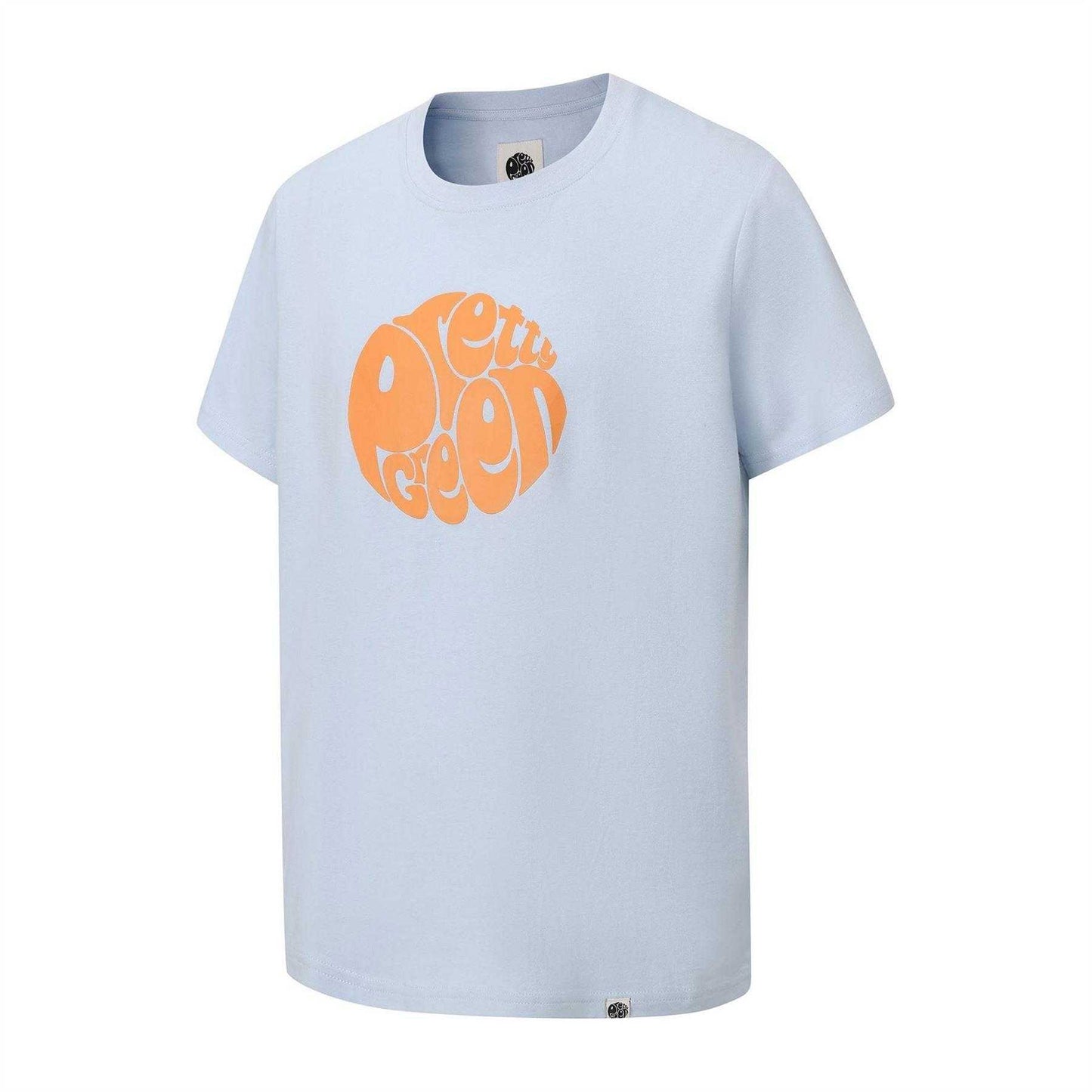 Light Blue - Side - Pretty Green Mens Logo Cotton T-Shirt