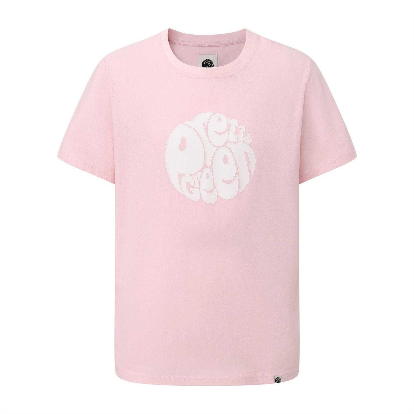 Light Pink - Front - Pretty Green Mens Logo Cotton T-Shirt