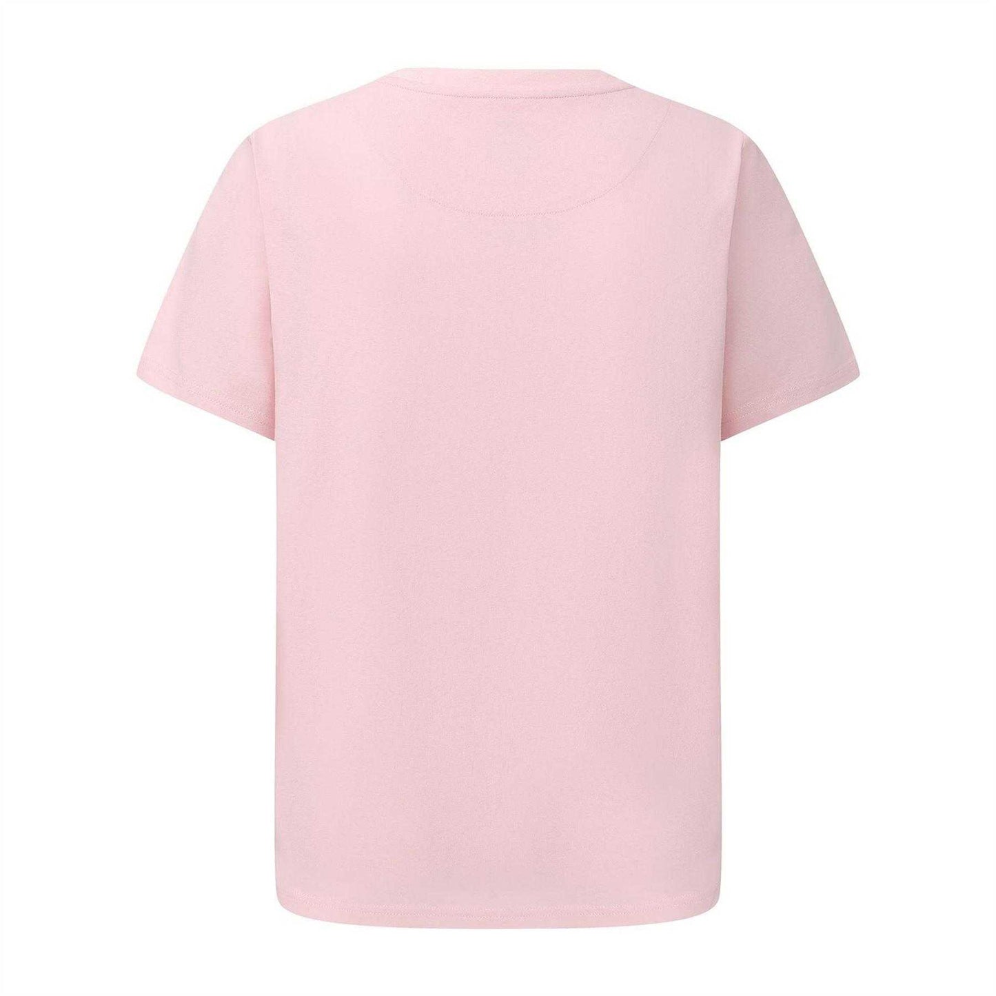 Light Pink - Back - Pretty Green Mens Logo Cotton T-Shirt