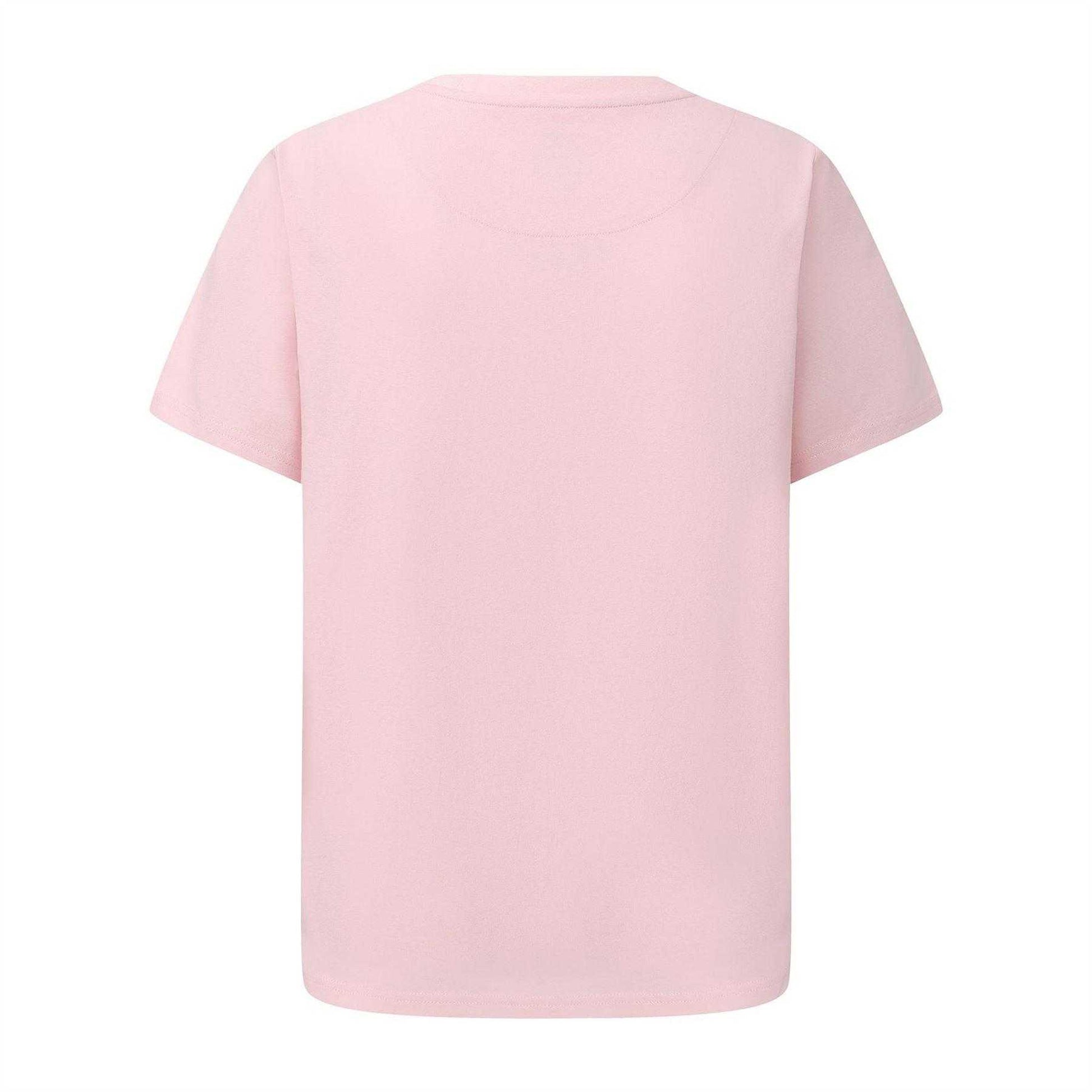 Light Pink - Back - Pretty Green Mens Logo Cotton T-Shirt