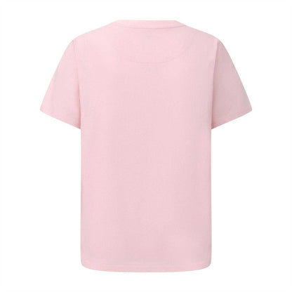 Light Pink - Back - Pretty Green Mens Logo Cotton T-Shirt