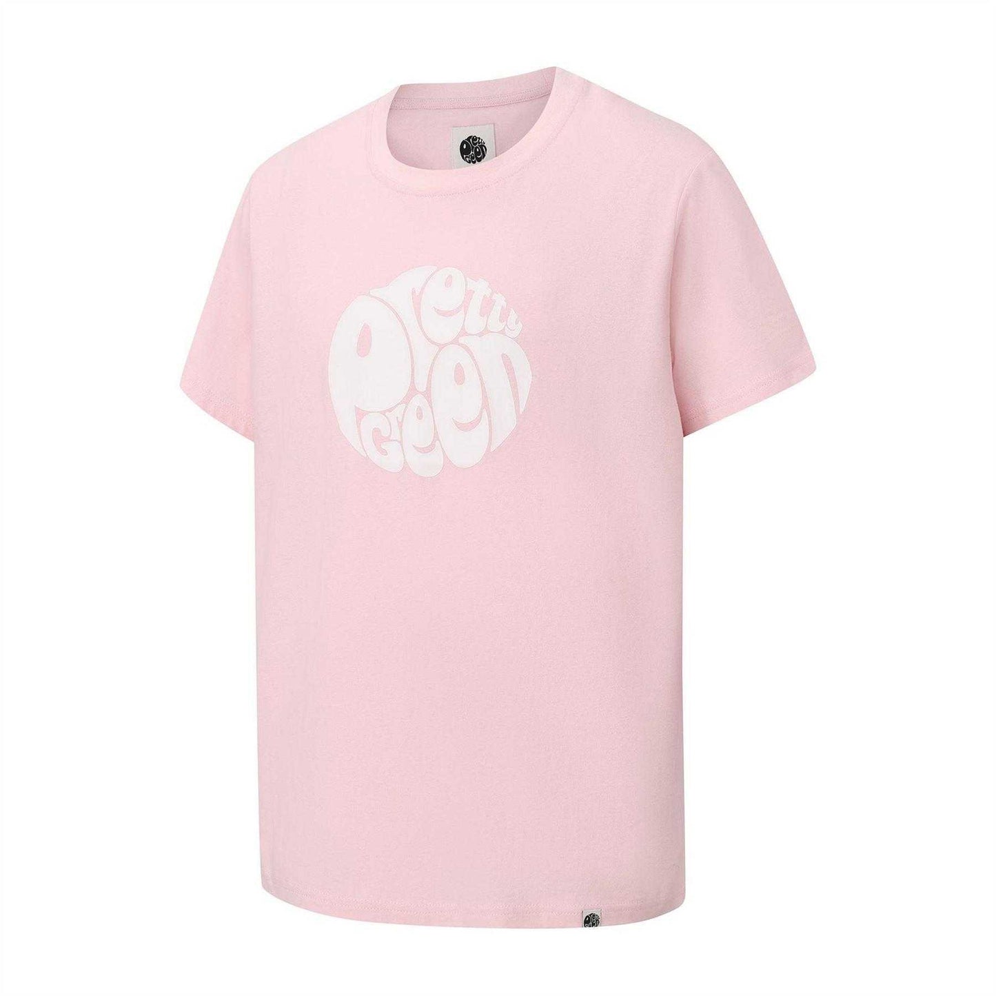 Light Pink - Side - Pretty Green Mens Logo Cotton T-Shirt