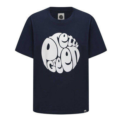 Navy - Front - Pretty Green Mens Logo Cotton T-Shirt