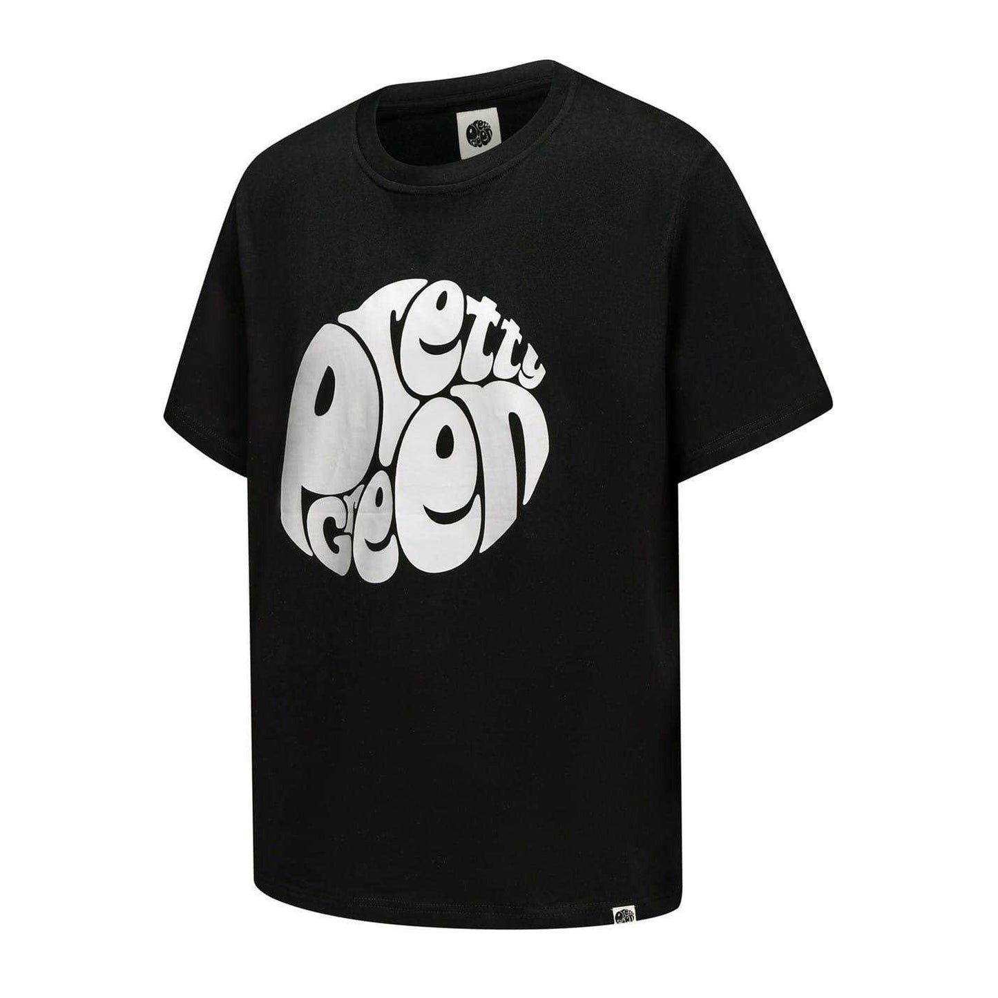 Black - Side - Pretty Green Mens Logo Cotton T-Shirt