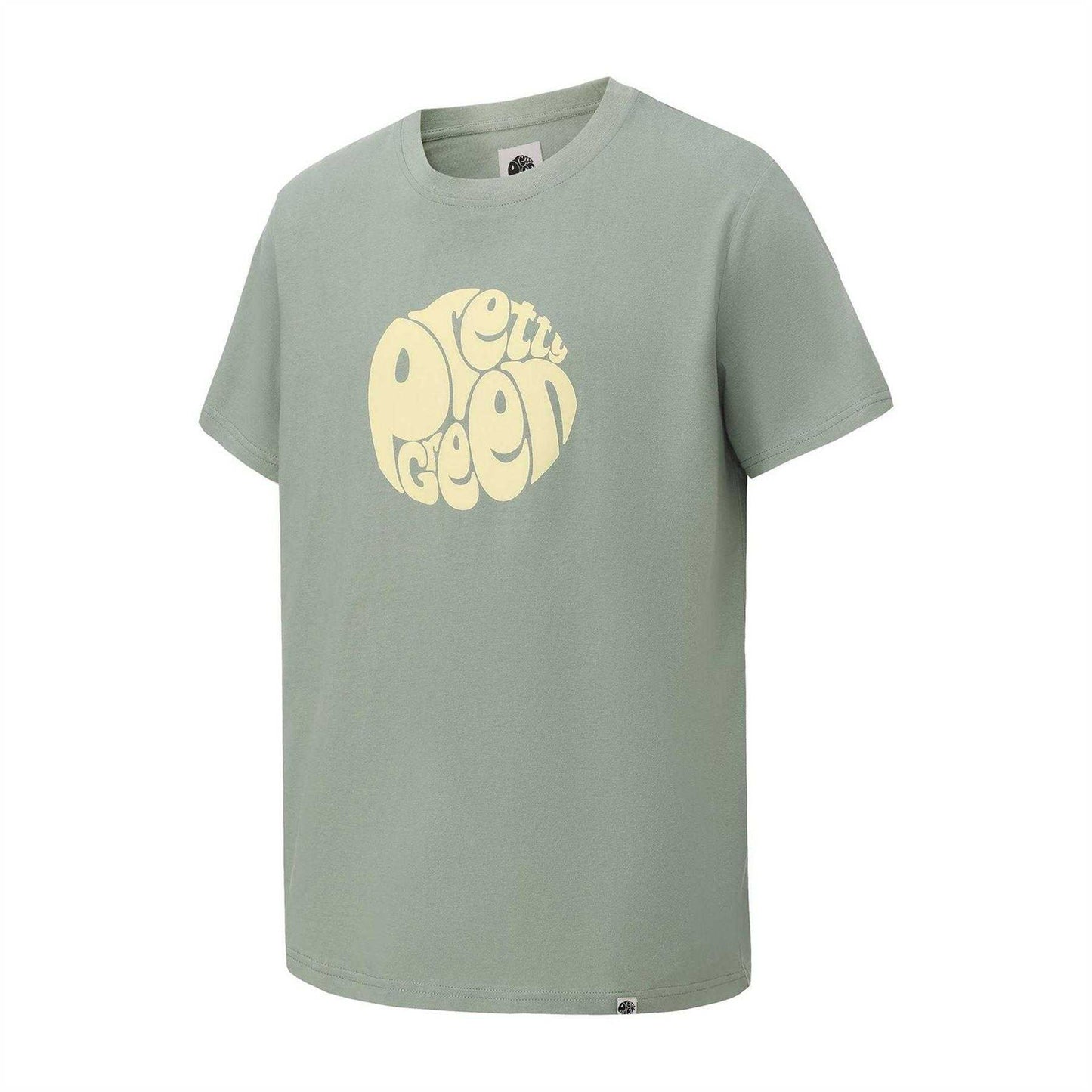 Sage - Side - Pretty Green Mens Logo Cotton T-Shirt