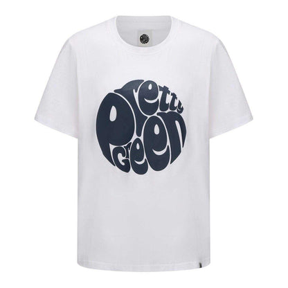 White - Front - Pretty Green Mens Logo Cotton T-Shirt