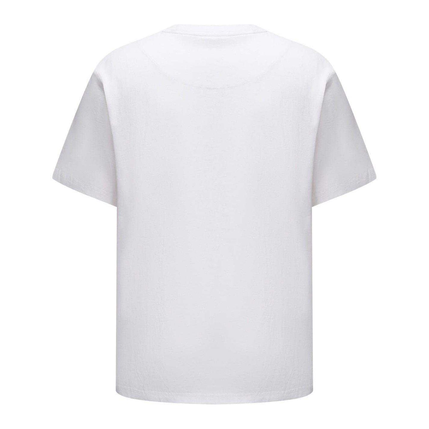 White - Back - Pretty Green Mens Logo Cotton T-Shirt