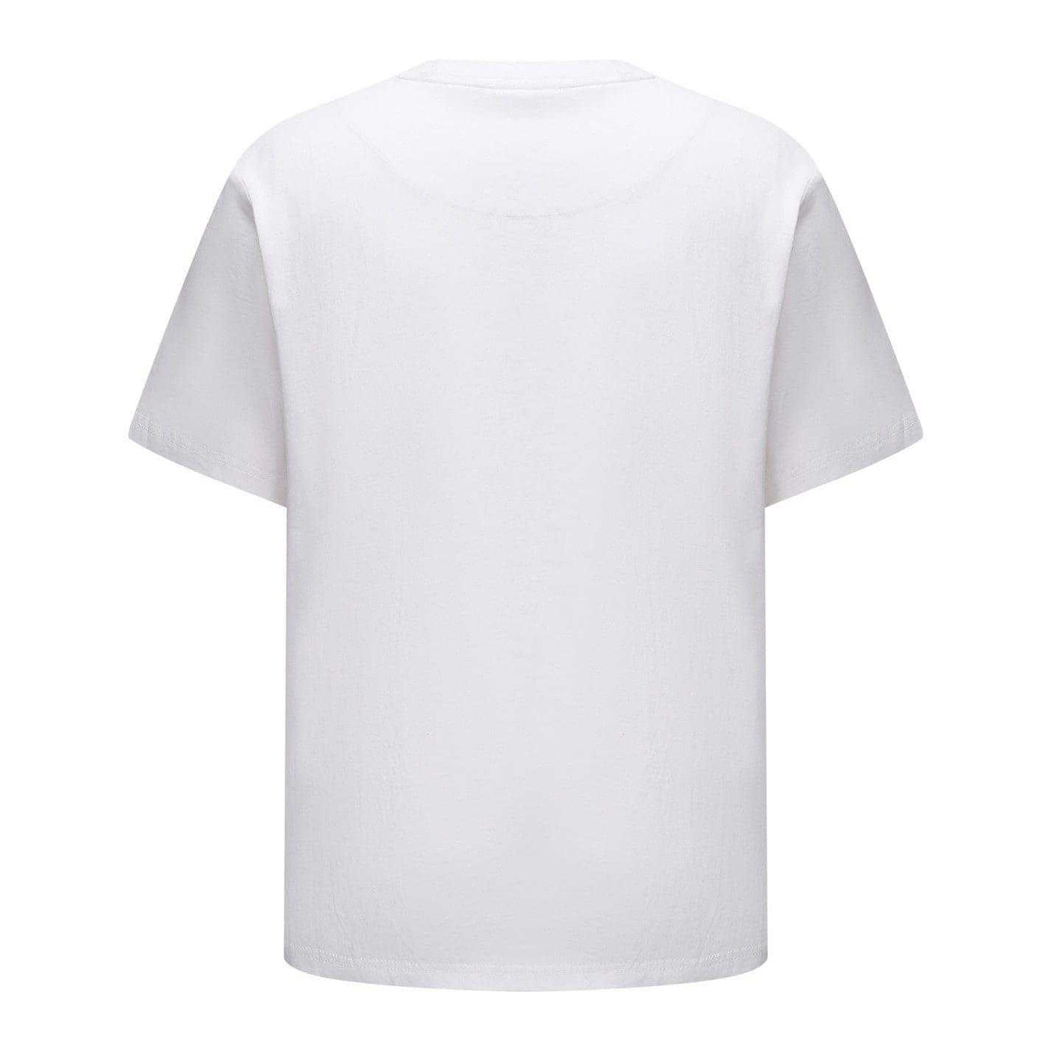 White - Back - Pretty Green Mens Logo Cotton T-Shirt