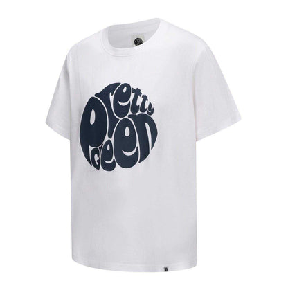 White - Side - Pretty Green Mens Logo Cotton T-Shirt