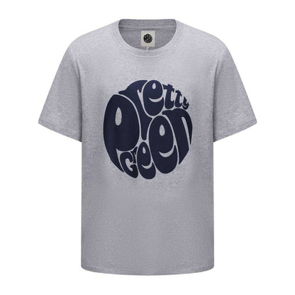 Grey - Front - Pretty Green Mens Logo Cotton T-Shirt