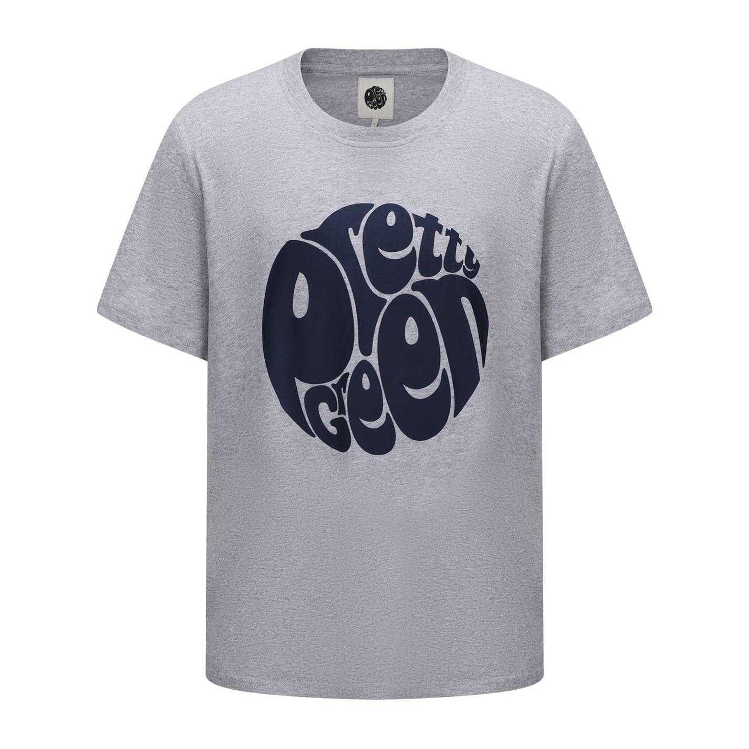 Grey - Front - Pretty Green Mens Logo Cotton T-Shirt