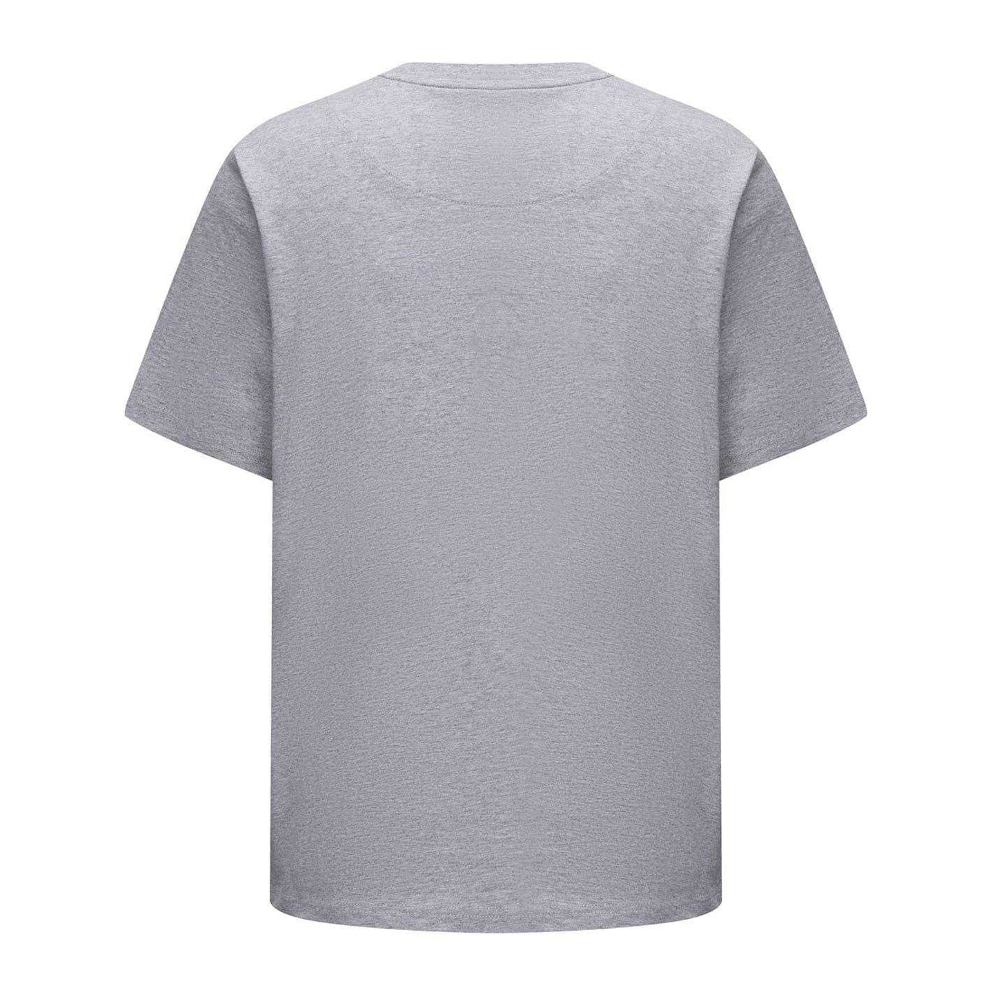 Grey - Back - Pretty Green Mens Logo Cotton T-Shirt
