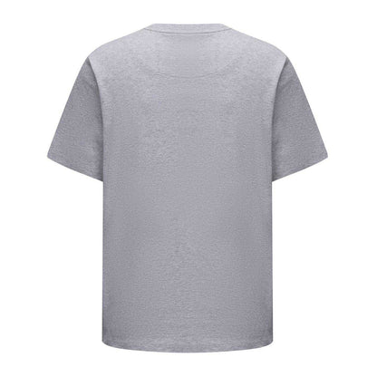 Grey - Back - Pretty Green Mens Logo Cotton T-Shirt