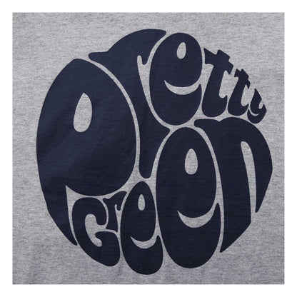Grey - Lifestyle - Pretty Green Mens Logo Cotton T-Shirt