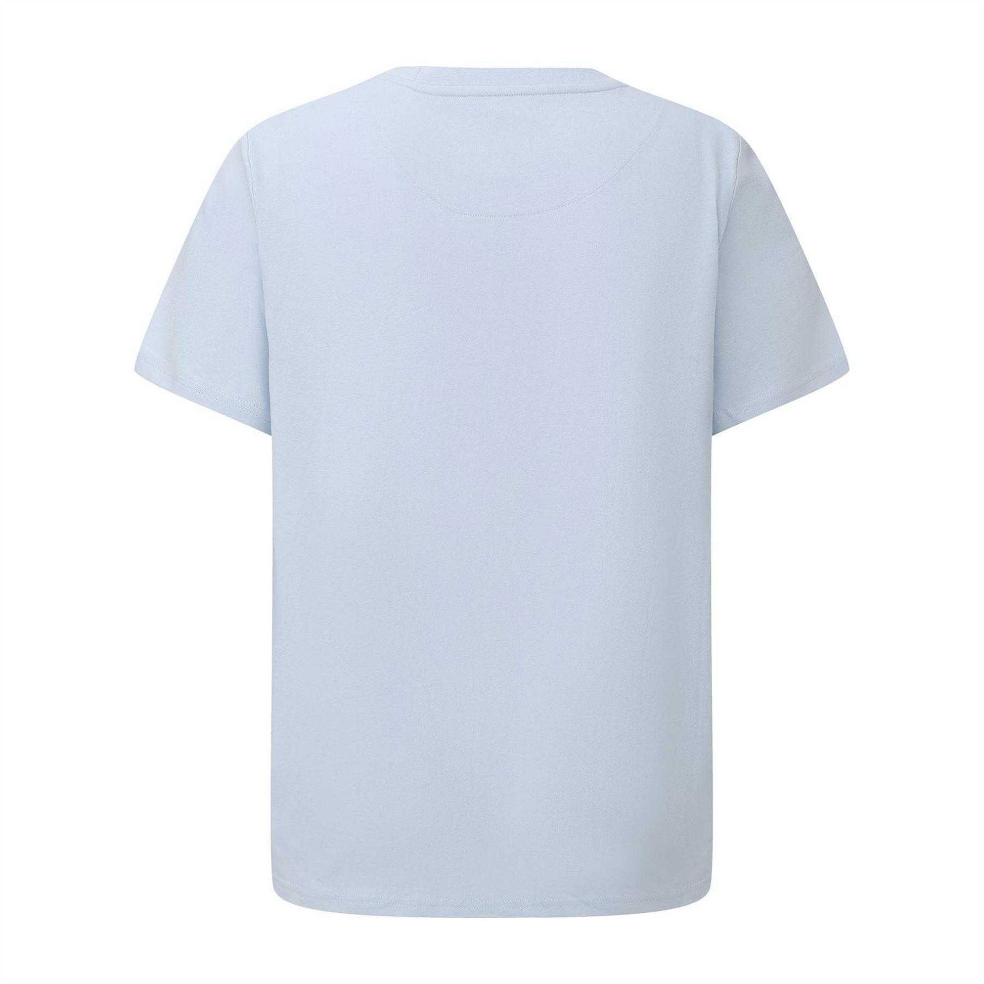 Light Blue - Back - Pretty Green Mens Logo Cotton T-Shirt