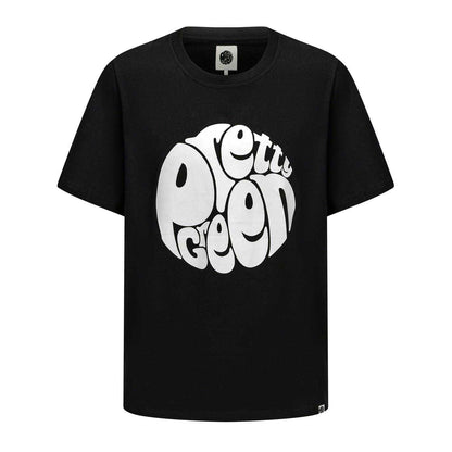 Black - Front - Pretty Green Mens Logo Cotton T-Shirt