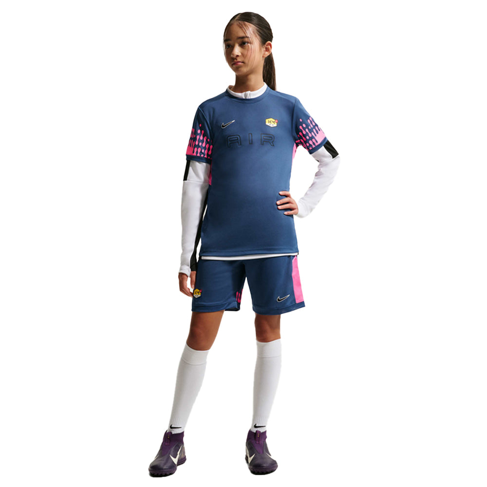 Mystic Blue - Pack Shot - Nike Childrens-Kids Killian Mbappe Academy Football T-Shirt