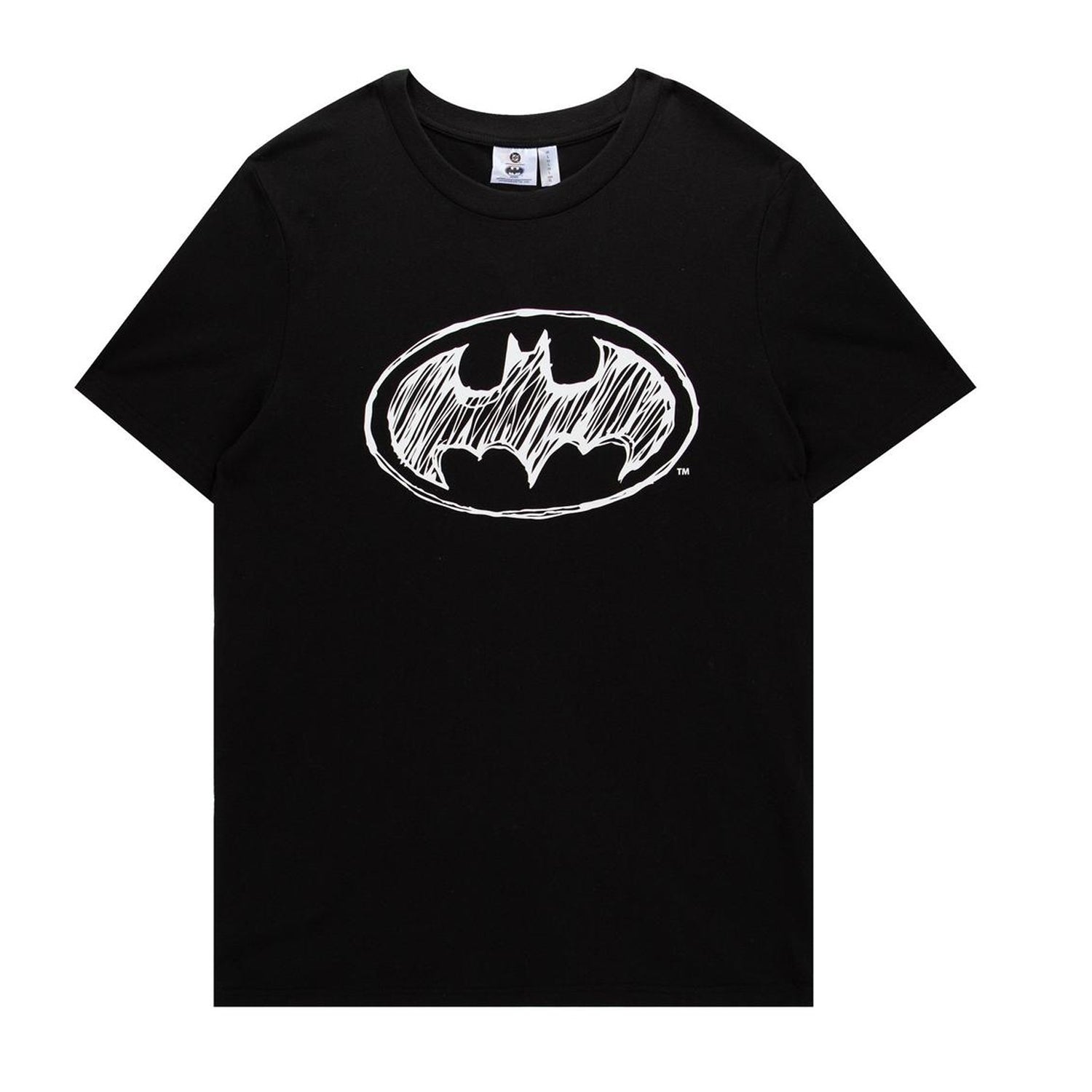 Black-Yellow - Front - Batman Mens Cotton T-Shirt