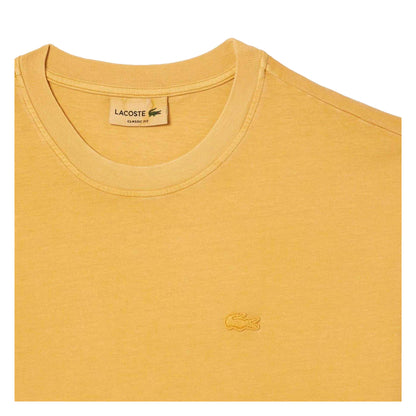 Orange - Side - Lacoste Mens Natural Dyed Jersey T-Shirt