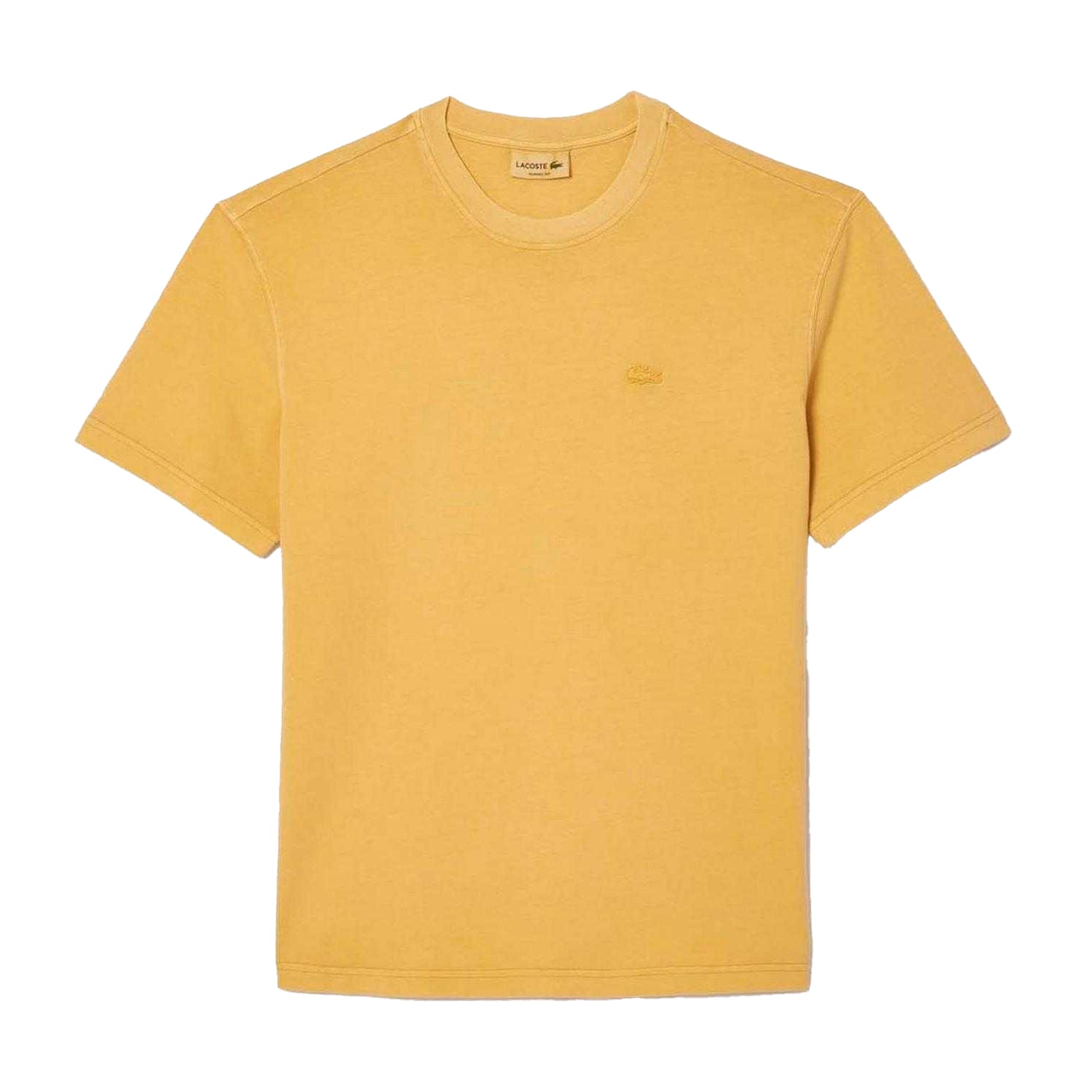 Orange - Front - Lacoste Mens Natural Dyed Jersey T-Shirt
