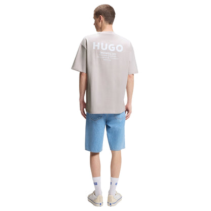 Purple - Back - Hugo Boss Mens Nalono Cotton T-Shirt