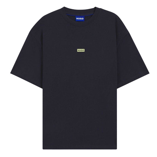 Navy Blue - Front - Hugo Boss Mens Nalono Cotton T-Shirt