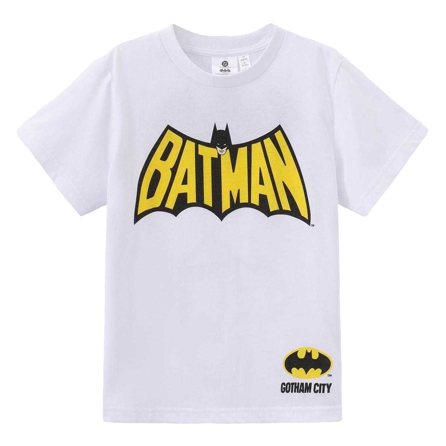 Black-Yellow - Front - Batman Childrens-Kids Batman Polyester T-Shirt