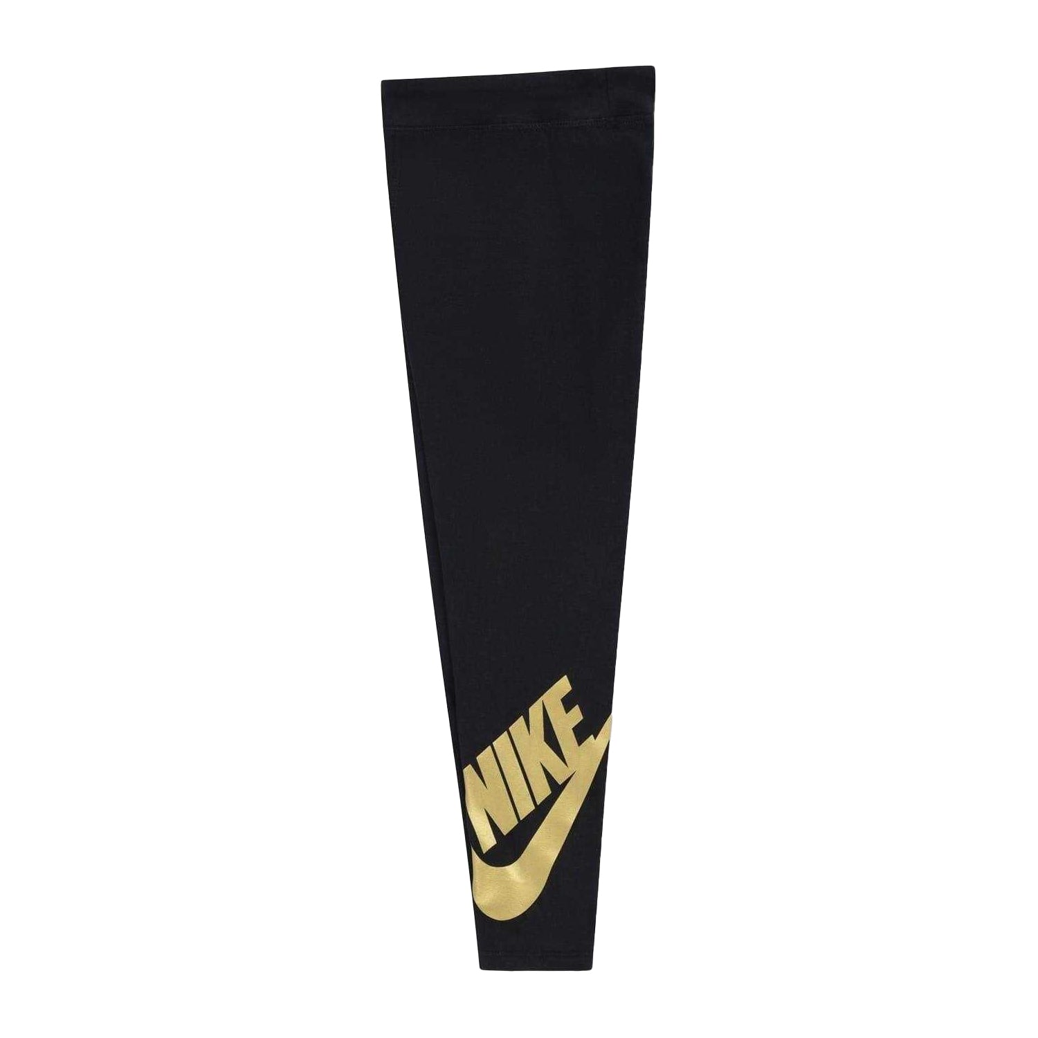 Black-Gold - Side - Nike Girls Club Leggings