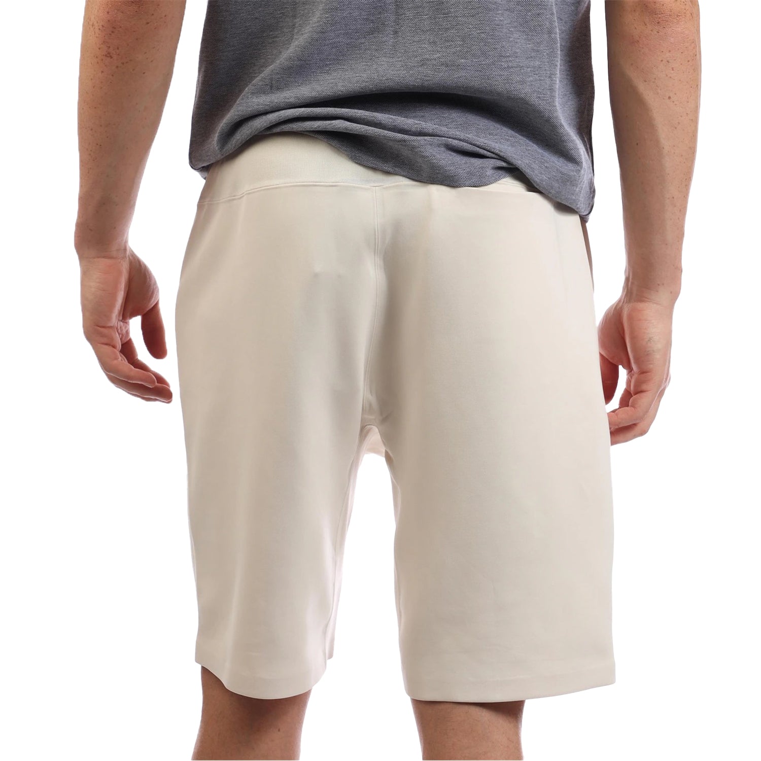 White - Back - Boss Mens Headlo Sweat Shorts