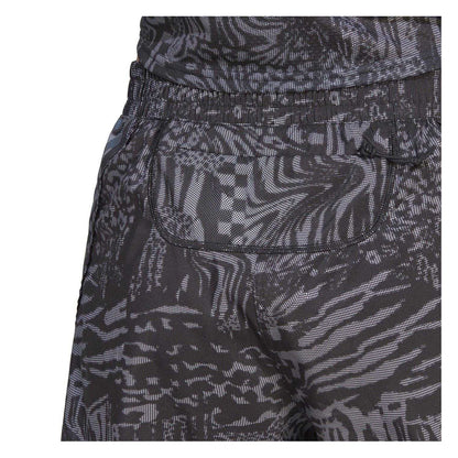 Black - Side - Adidas Womens-Ladies Icons 3 Stripes Running Shorts
