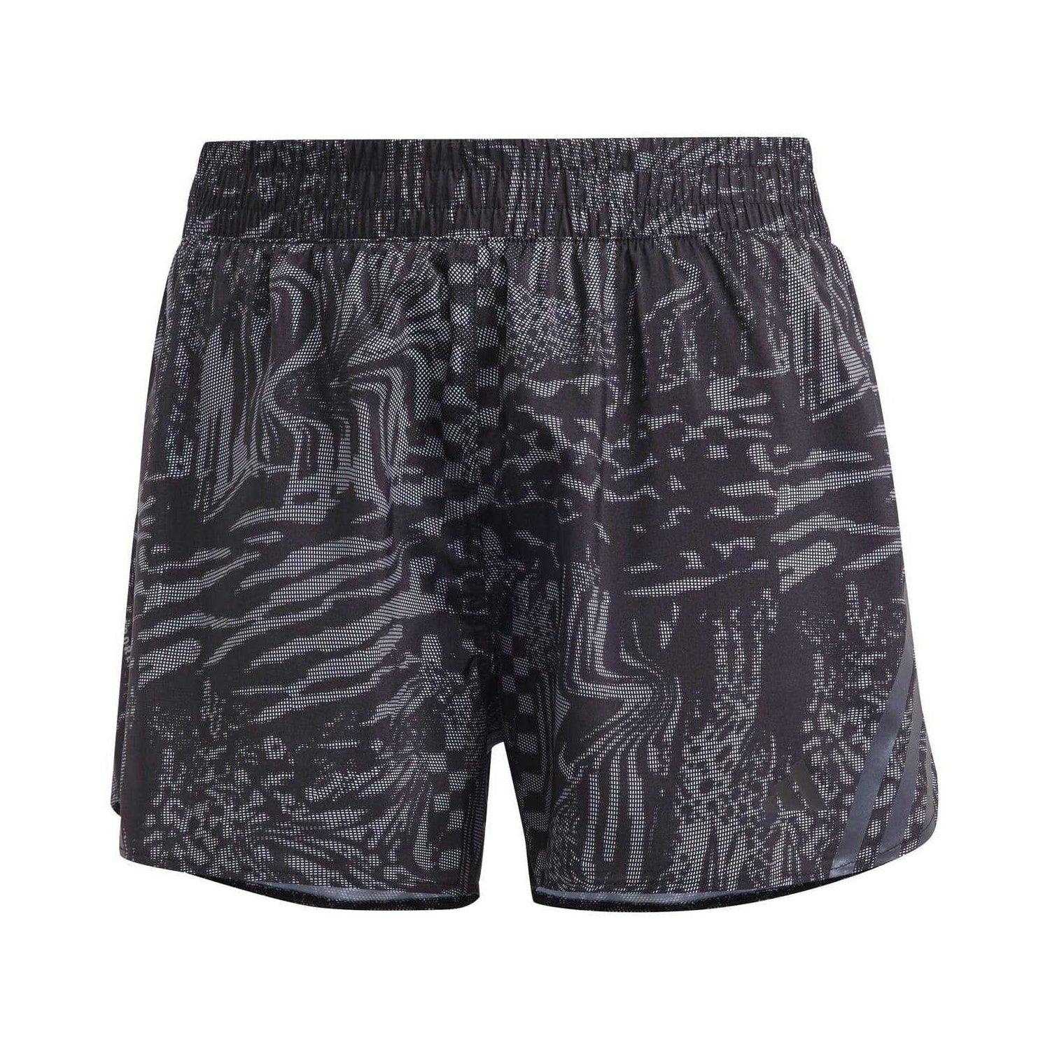 Black - Front - Adidas Womens-Ladies Icons 3 Stripes Running Shorts