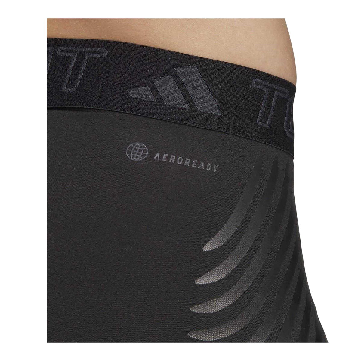 Black - Lifestyle - Adidas Mens Techfit Graphic Print Fitted Leggings